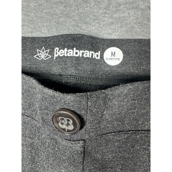 Betabrand Gray Straight Leg Yoga Work Trouser Pants Career Short Petite‎ M PM - Picture 2 of 8
